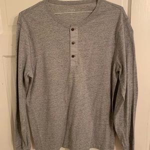 J Crew Men’s Grey Henley - Size XL